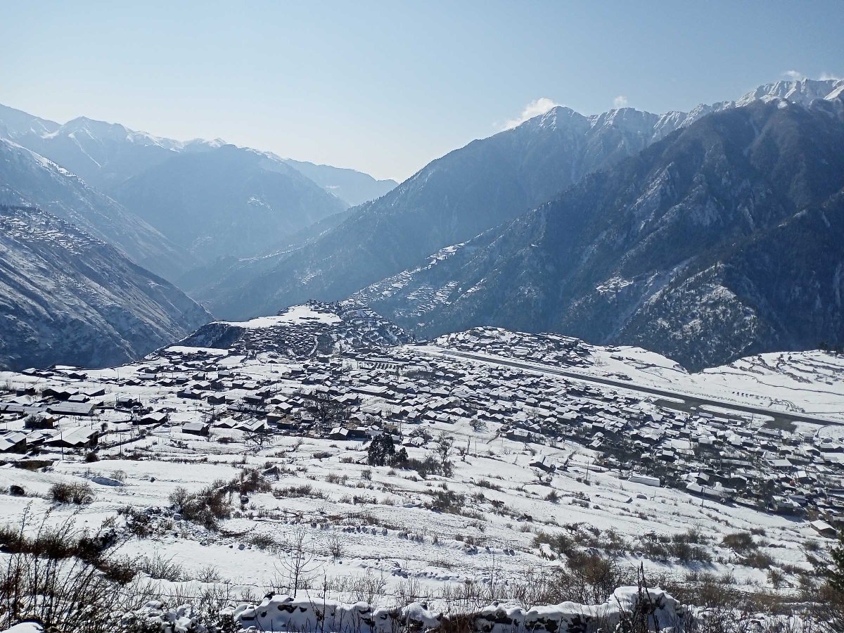 Snowfall ends drought in Nepal mountains