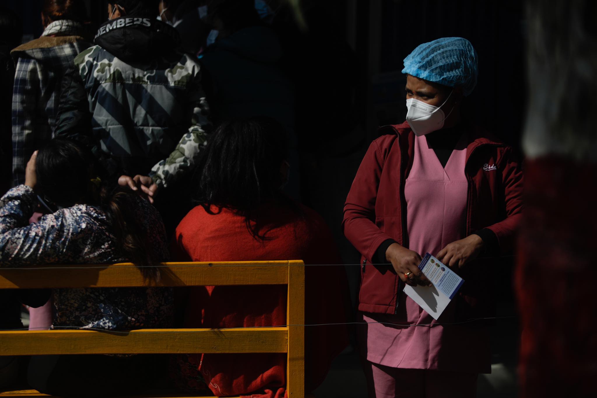 health workers receive covid vaccine